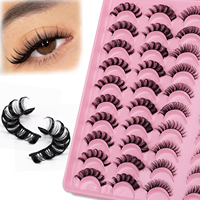 Vente en gros de faux cils 20 paires de cils de vison à bande complète 100% emballage personnalisé fait à la main cils 3d naturels