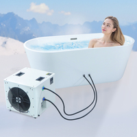 Fuerle 3/4HP 1HP Refroidisseur d'eau pour bain de glace plongeant froid avec filtre Bain de glace acrylique pour l'eau de refroidissement