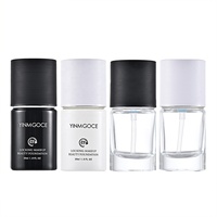 Flacon de crème pour soins de la peau en verre blanc et noir ovale personnalisé de 30 ml avec pulvérisateur à pompe pour crème pour le visage