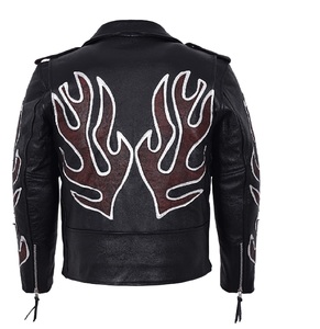 Chaqueta con Capucha para Hombre, Personalizada, 100% Cuero Nappa Rojo Genuino, Estilo con Capucha, Herrajes YKK, Marca Privada OEM/ODM - Product Image 5