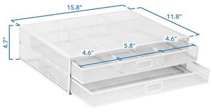 <b>Computer</b> Monitor Stand Riser Desk Organizers with Drawer Office <b>Accessories</b> & Workspace Desktop Organizers Storage - Product Image 3
