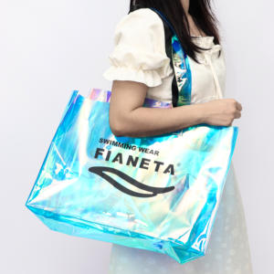 Пластиковая сумка из ПВХ на заказ с логотипом для подарочной упаковки, голографическая сумка-тоут через плечо, водонепроницаемая, для летнего пляжа - Product Image 1