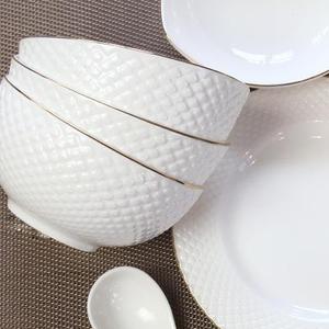 New 56Pcs Luxury Bone China <b>Dinnerware</b> <b>Sets</b> With Gold Edge - Product Image 6