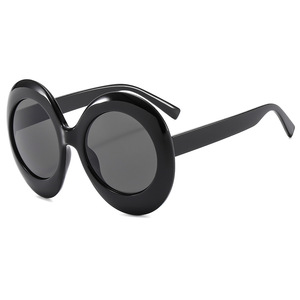 Gafas de Sol de Moda de Alta Gama al por Mayor, Unisex, Redondas, Extra Grandes, Anti-UV400, Marco de Metal y PC, Lentes Acrílicas, 6 Colores, Logotipo Personalizado - Product Image 1