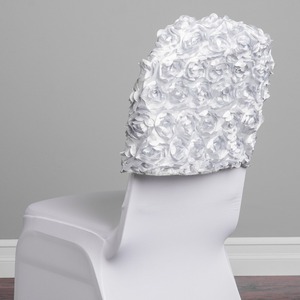 Wholesale Rosette Square <strong>Half</strong> Back <strong>Chair</strong> <strong>Covers</strong> - Product Image 1