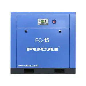 Compresor de aire de tornillo industrial FUCAI bajo contenido de aceite alta calidad 11 kW 15HP VSD
