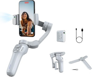F6 F12 bán buôn l7cpro điện thoại thông minh Gimbal 3-trục cầm tay ổn định điền vào ánh sáng cho điện thoại di động <span class=keywords><strong>Iphone</strong></span> video vlog chân máy nhỏ - Product Image 1