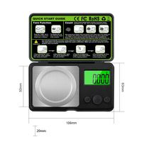 Nouvelle conception Mini balance de poche électronique numérique professionnelle en acier inoxydable avec rétroéclairage vert pour bijoux et diamants