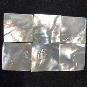 Pierre précieuse naturelle en vrac, feuille de nacre naturelle de forme carrée, nacre blanche naturelle vierge, pierre précieuse en vrac - Product Image 3