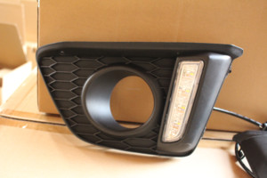 Phụ Kiện Xe Hơi LED Ban Ngày Chạy Ánh Sáng LED Đèn Sương Mù Xe Ánh Sáng Cho Honda <span class=keywords><strong>Fit</strong></span> Jazz 2014 -2015 2016 2017 - Product Image 3