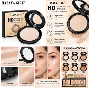 <span class=keywords><strong>HASAYA</strong></span> <span class=keywords><strong>GIRL</strong></span> HD ไฮไลท์เตอร์ พาวเดอร์ โกลว์&สปาร์คเคิล ชิมเมอร์ เฟซ ไฮไลท์ เมคอัพ ติดทนนาน ไบรท์เทนนิ่ง คอสเมติกส์ ขายส่งจำนวนมาก - Product Image 1