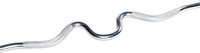 Barre de musculation E-Z Curl filetée standard de 47 pouces, poids libre, diamètre de 1 pouce, barre chromée
