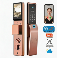 Serrure intelligente sans clé pour la maison, étanche, Wifi Tuya, mot de passe électronique, reconnaissance faciale, empreinte digitale, serrure intelligente pour porte d'entrée avec système d'interphone