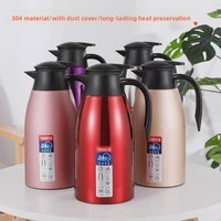Yolecen 304 acier inoxydable Double couche isolé sous vide bouilloire de Style européen cafetière Laser Logo Option pour la maison