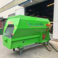 Mélangeur horizontal TMR pour préparation de rations mixtes, machine à mélanger ensilage et fourrage pour l'élevage quotidien de bovins, ovins et porcins