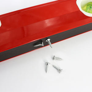 Niveau à bulle rouge avec 3 flacons, règle de niveau à bulle de haute précision pour la construction, la suspension et la décoration intérieure - Product Image 4