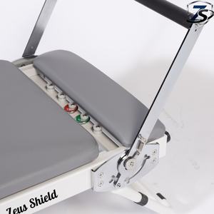 Cama de Pilates Plegable Zeus Shield, Máquina Reformer con Tabla de Salto, Aleación de Aluminio, Multifuncional, para Uso Doméstico, <span class=keywords><strong>Principiantes</strong></span> e Intermedios - Product Image 4