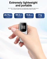 Teléfono Móvil Super Mini BM10 4G LTE Doble SIM en Espera, Marcación Rápida, Grabación de Llamadas, Lista Negra, Reproductor MP3, Celular Pequeño de Respaldo