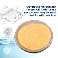 Complément Alimentaire Multivitaminé (VAVEVD) en Poudre Jaune pour Poissons d'Eau Douce Favorisant la Résistance au Stress, la Croissance et la Santé Hépatique
