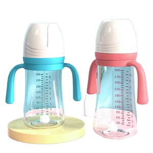 ขวดนมซิลิโคนปลอดสาร BPA BoYi Evenflo ความจุสูง 240 มล. ปรับระดับการไหลได้ ป้องกันอาการโคลิค คอกว้าง มีหูจับ สำหรับเด็ก 0-12 เดือน - Product Image 1