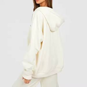 Oversized <strong>Zip</strong> up <strong>Hoodie</strong> Custom Embroidery Emboss Printing logo Street Wear <strong>Longline</strong> <strong>Hoodie</strong> <strong>Women</strong> Unisex Hoodies - Product Image 3