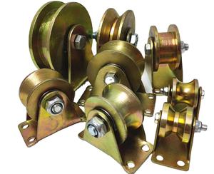 Staffa Angolare in Acciaio Inox 304 per Binario Scorrevole, Puleggia con Scanalatura a V Rinforzata, Ruota per Porte Grandi in Acciaio per Ristoranti - Product Image 1