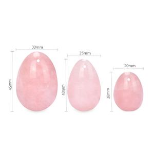 Natural Quartzo Rosa Yoni Vagina Aperte Kegel Bolas Grande Médio Pequeno 3 Tamanhos Cristal S para As Mulheres Conjunto - Product Image 6