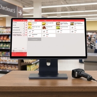 Nuevo Sistema POS de Escritorio Ultrafino de Aleación de Aluminio con Pantalla Táctil, Compatible con Windows, para Comercio Minorista
