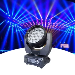 Iluminação led de cabeça com zoom de palco, par mac aura xb-14-2 19x15w rgbw 4in1, lâmpada led por par