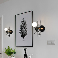 Applique Murale LED Minimaliste de Luxe à Culot E27, Éclairage d'Ambiance Créatif, Corps en Fer pour Salon, Chambre, Hôtel, Couloir, Hall