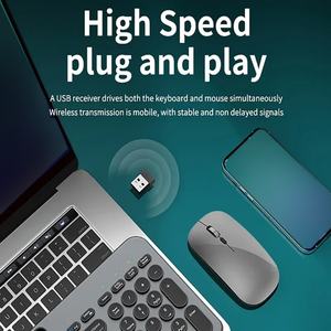 Teclado Multidispositivo Ultrafino de Tamaño Completo con Soporte para Tablet, Teclado USB con Ratón Integrado para Tablet/Teléfono/Mac - Product Image 5