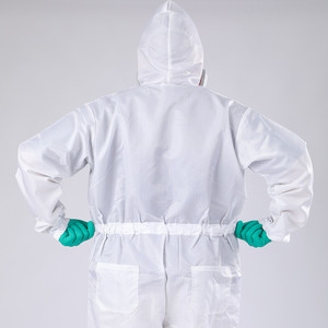 Combinaison de peinture en polyester couleur blanche combinaison de pulvérisation en fibre de carbone <span class=keywords><strong>antistatique</strong></span> réutilisable - Product Image 6