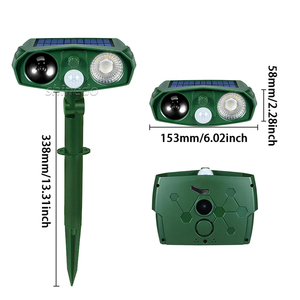 Trang Trại Sân Năng Lượng Mặt Trời Siêu Âm Chim Không Thấm Con Chó Động Vật Repeller Ngoài Trời Vườn Năng Lượng Mặt Trời Động Vật Hoang Dã Không Thấm Siêu Âm - Product Image 6