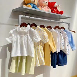 Ensembles de vêtements en coton pour enfants, hauts et jupes d'été pour bébés filles et garçons, motifs à pois blancs, jaunes et bleus, vêtements pour enfants - Product Image 1