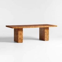 Table à manger en écorce d'arbre design, longue et large, pour la maison, le bureau, les fêtes, la cuisine - Plan de travail