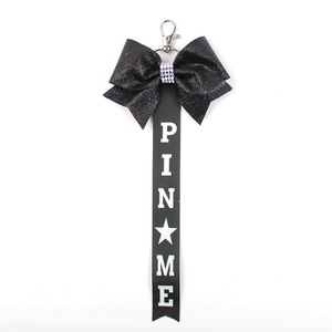 Gantungan Kunci Cheerleader Baru, Pin Me Bow Lanyard <span class=keywords><strong>Ribbon</strong></span>, Gantungan Kunci Pita Cheerleader dengan Rhinestone, Pita untuk Gantungan Tas Ransel - Product Image 6