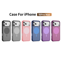 Coque magnétique semi-transparente givrée pour iPhone 18 17 16 Pro Max, compatible avec la charge sans fil, antidérapante, résistante aux chutes et anti-traces de doigts