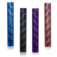 Vinyle adhésif holographique YS, motif écailles de poisson arc-en-ciel, vinyle auto-adhésif en PVC pour la décoration de bureau, maison, voiture, bricolage