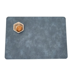Tapis de table en cuir PU écologique, moderne, double face, isolant, couleur et logo personnalisés - Product Image 6