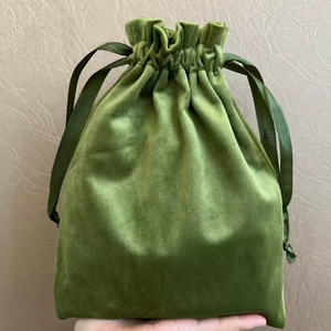 Bolsa de terciopelo de lujo con cordón para cosméticos, joyería fina, relojes, logotipo personalizado, serigrafía en tela, embalaje para gemas, gafas, collares - Product Image 5