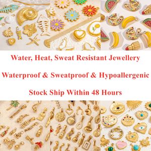 Perhiasan zirkon lucu DIY buatan tangan kustom trendi liontin & jimat besi tahan karat lapis PVD emas 18K perhiasan mode - Product Image 4