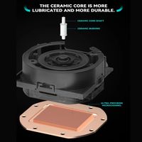 Ventilateur ARGB pour boîtier PC, éclairage LED, ventilateur liquide pour processeur, noir, 360 mm, refroidisseur de processeur AIO pour processeur