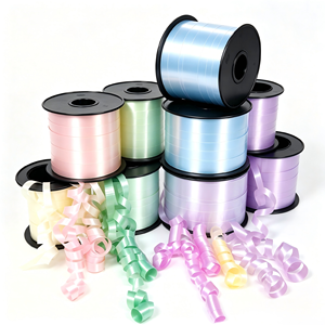 Multi Color Glossy PP <b>Ribbon</b> Roll Solid Polypropylene <b>Ribbon</b> for Gift Wrapping Wedding Balloon Bouquet Hair Bow Decoration - Product Image 2