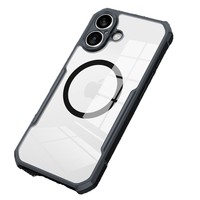 Coque de protection magnétique transparente avec airbag pour iPhone 17 Pro Max, compatible avec les modèles 17, Air16 Pro, 15 Plus, 14, 13, 12, avec protection d'objectif en acrylique