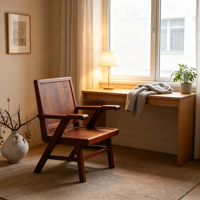 Fauteuil de salon en bois massif, moderne, minimaliste, écologique, durable, pour salle à manger, maison, appartement, hôtel, garantie 10 ans