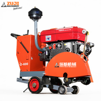 Coupe-béton diesel ZUJI Q600 25 CV à refroidissement par eau, lame diamantée, moteur facile d'entretien, profondeur de coupe 230 mm pour