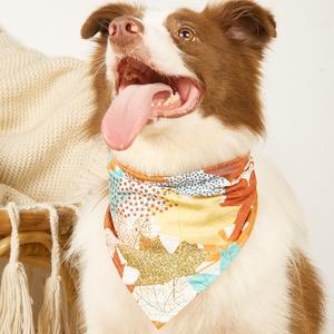 Nueva moda sarga Acción de Gracias triángulo bufanda mascota perro poliéster babero - Product Image 1