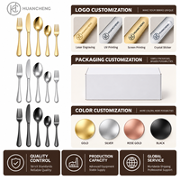 Ensemble de couverts en acier inoxydable 410 avec revêtement en titane, couteaux à steak, fourchettes, cuillères, ensemble de 4 pièces, vaisselle occidentale, ensemble cadeau