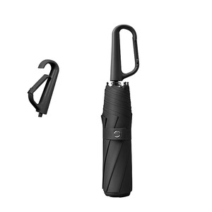 Parapluie publicitaire semi-automatique de luxe pour homme, 23 pouces, 8 baleines, 190T haute densité, boucle annulaire, pliable en 3, cadeaux d'affaires - Product Image 1