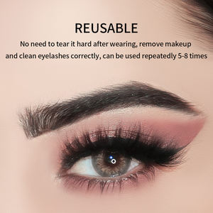 GLAMLASH 10Pcs Bande adhésive auto-adhésive pour cils Ruban adhésif réutilisable sans colle pour cils Colle pour cils hypoallergénique Outils de maquillage - Product Image 3